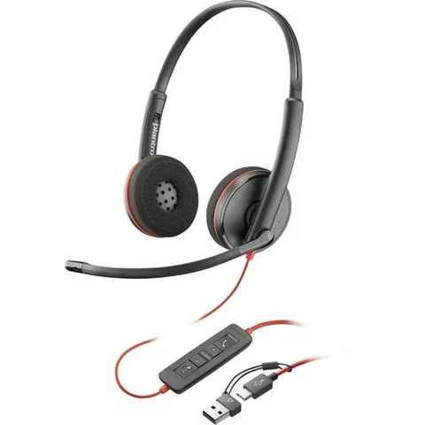 HP Poly BW 3220 Stereo USB-C HS +USB-C/A – Schwarz – Bild 2