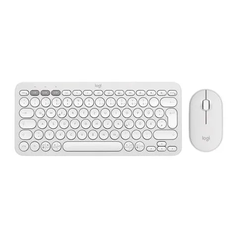 Logitech Wireless Keyboard+Mouse Pebble 2 Combo white – Bild 2