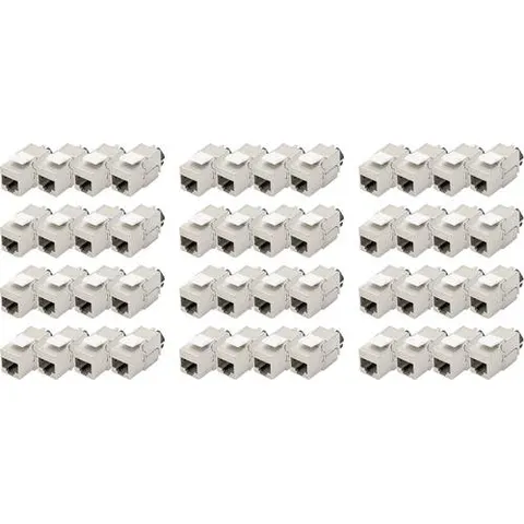 DIGITUS Keystone Jack Cat6a geschirmt Kabelmanager Set 48St – Bild 2