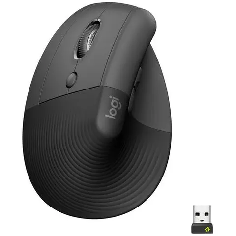 Logitech Lift Left Vertical Ergonomic mouse – Grau – Bild 3