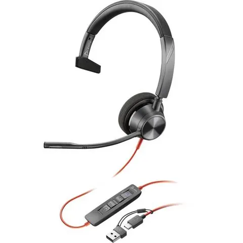 HP Poly BW 3310 Mono -M USB-C HS USB-C/A – Schwarz – Bild 2
