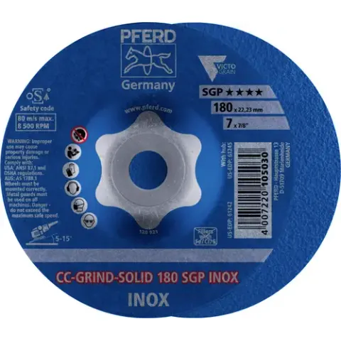 Pferd Schleifscheibe CC-Grind Solid SGP INOX 180mm (64189180) – Bild 2