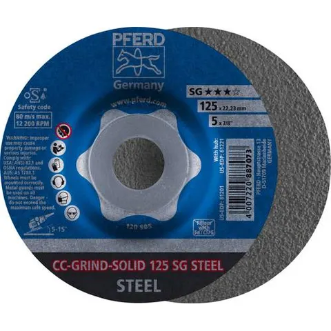 Pferd Schleifscheibe CC-Grind Solid Steel 125mm (64185125) – Bild 2