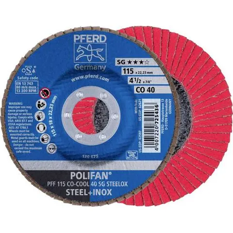 Pferd Fächerschleifscheibe SGP-COOL gerade 115mm CO40 (67660415) – Bild 2