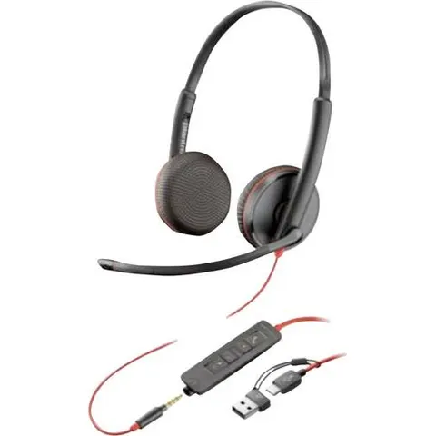 Poly Blackwire 3225 Stereo USB-C/A/3,5mm – Schwarz – Bild 2