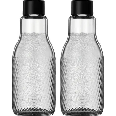 Sodastream Glaskaraffe Crystal Glaskaraffe DWS 1L, Schwarz, Transparent – Bild 2