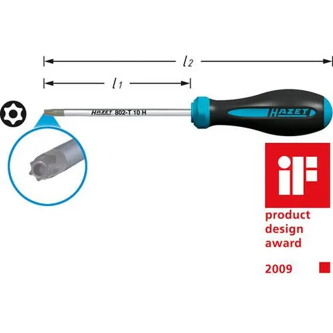 HAZET HEXAnamic® TX Schraubendreher 802-T45H Tamper Resistant TX) – Bild 2
