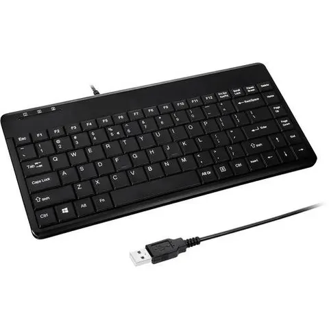 Perixx PERIBOARD-409 U, DE, Mini USB-Tastatur, schwarz – Bild 2