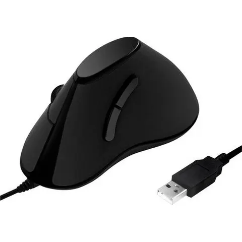 LOGILINK Ergonomic-Maus ID0158, USB, vertical, schwarz – Bild 2