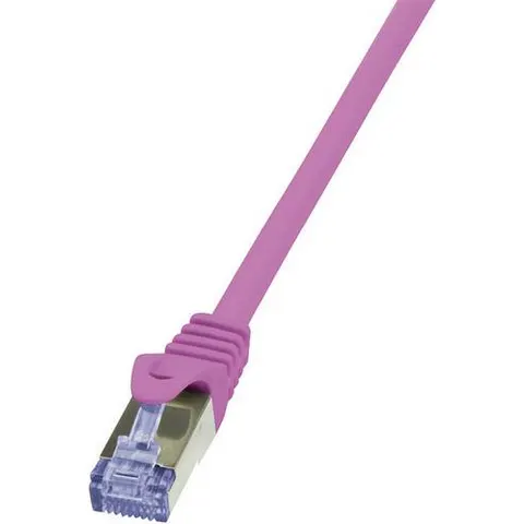 LogiLink Patchkabel, Kat. 6A, S/FTP, 0,25 m, pink – Bild 2