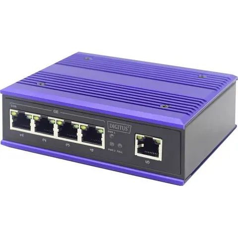 DIGITUS Switch Ind. 8-Port 10/100 Unmanaged blau – Bild 2
