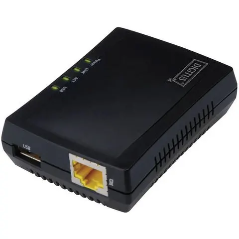 DIGITUS USB-Netzwerkserver 1-Port +Printserver, NAS-&USB-HUB – Bild 2