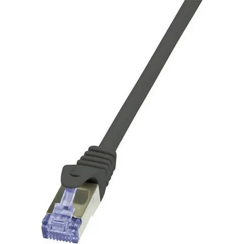 LogiLink Patchkabel, Kat. 6A, S/FTP, 0,25 m, schwarz – Bild 2
