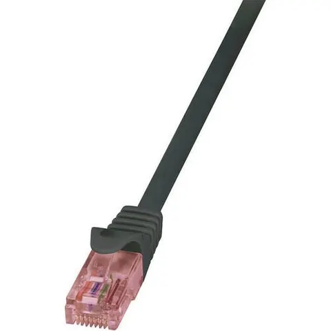 Logilink Patch Cable Cat.6 U/UTP BC black, 0,50m PrimeLine – Bild 2
