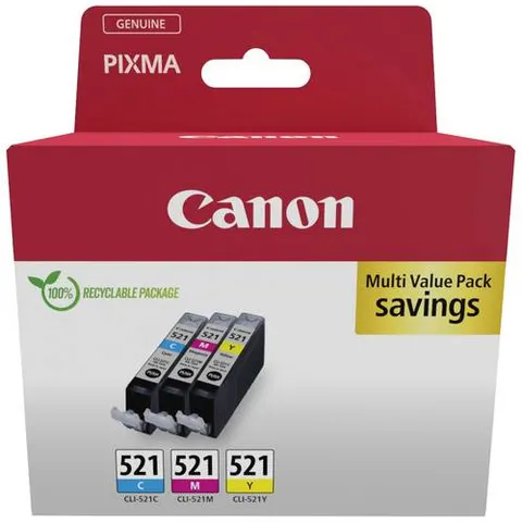 Canon CLI-521C/M/Y - 3-farbig - Druckerpatrone - Multipack – 679303 – Bild 3