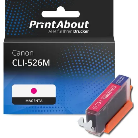 PrintAbout Druckerpatrone kompatibel mit Canon CLI-526M - Magenta – Bild 2