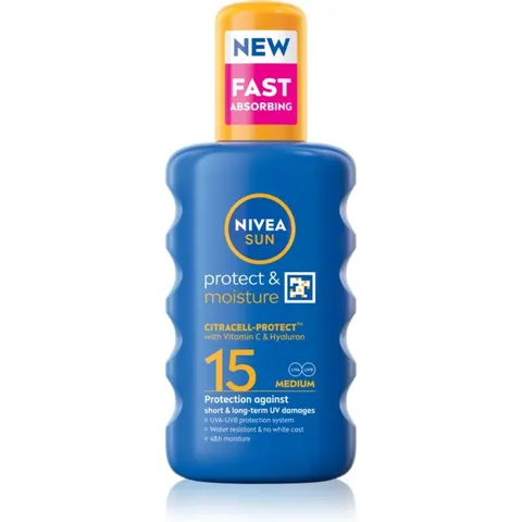 NIVEA SUN Protect & Moisture Sonnenspray LSF 15 200 ml – Bild 2