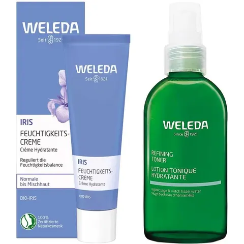 Weleda Iris Feuchtigkeitscreme & Refining Hydra Toner – Bild 2