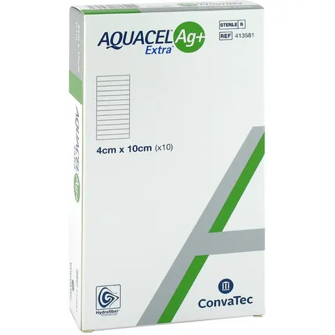 Aquacel Ag+ Extra 4x10 cm Kompressen – Bild 2