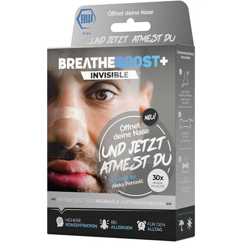 Breatheboost+ Invisible Nasenpflaster Transparent – Bild 2