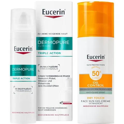 Eucerin Dermopure 3-Action Creme & Sun Oil Control Face LSF50+ – Bild 2