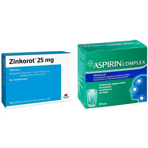 Zinkorot 25 Mg Tabletten + Aspirin Complex Beutel – Bild 2