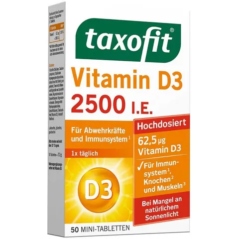Taxofit Vitamin D3 2500 I.E. Tabletten – Bild 2