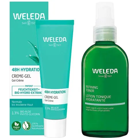 Weleda 48h Hydration Creme-gel & Refining Hydra Toner – Bild 2