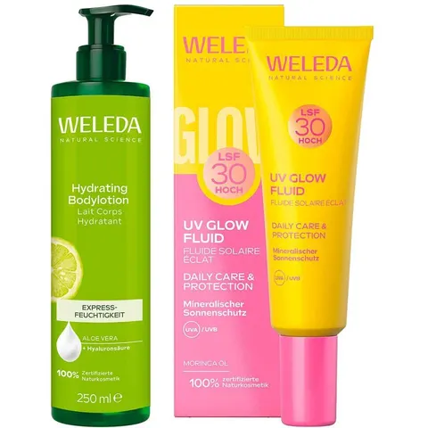 Weleda Hydrating Bodylotion & Uv Glow Fluid – Bild 2
