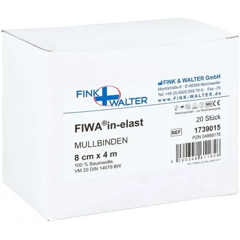 Mullbinden 8 cmx4 m 100% Baumwolle – Bild 2