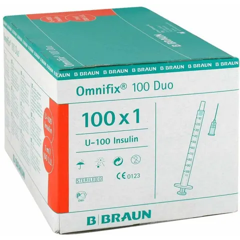 Omnifix Duo 100 Insulin Einmalspritzen – Bild 2