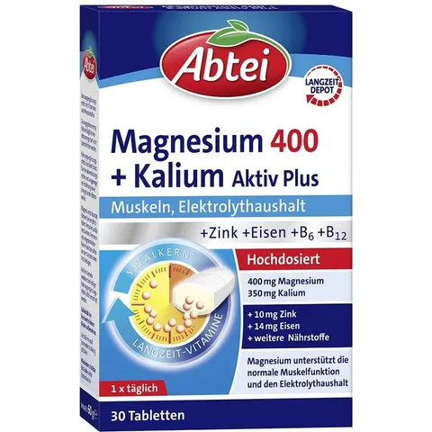 Abtei Magnesium 400 + Kalium Aktiv Plus – Bild 2