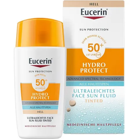 Eucerin Sun Fluid Hydro Protect Face getönt Hell LSF 50+ – Bild 2