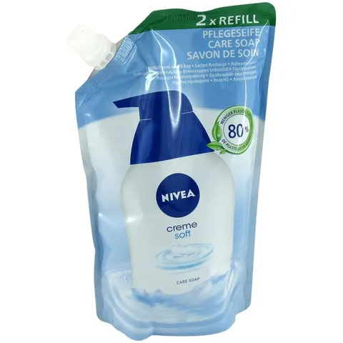 Nivea Flüssigseife Creme soft Nachfüllbeutel – Bild 2