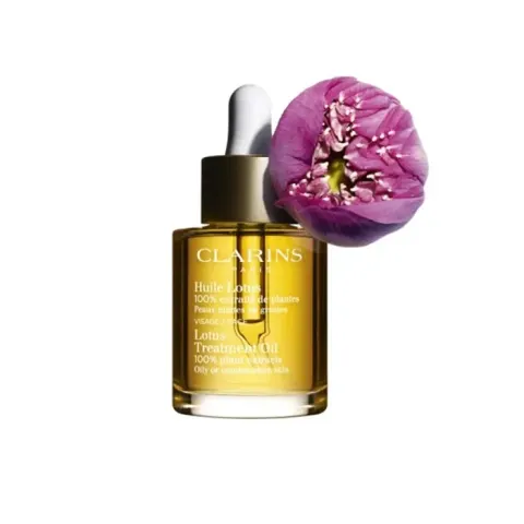Clarins - Huile de soin visage Lotus (peau mixte à grasse) - 30ml – 30 ml – image 2