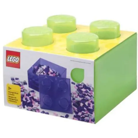 Brique de Rangement cube Lego translucide - Vert – image 2