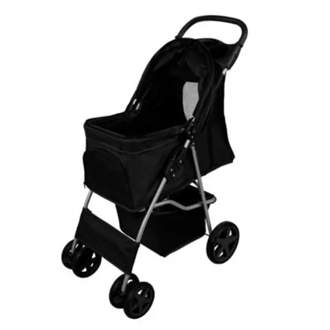 Poussette pour Animal de Compagnie Noire – image 2