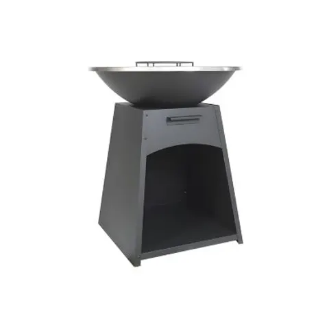 vente-unique.com Barbecue acier noir 81x96x81cm – image 2
