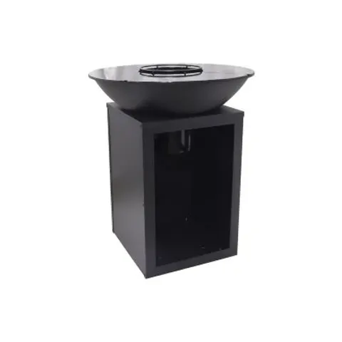 vente-unique.com Barbecue acier noir 80x95x80cm – image 2