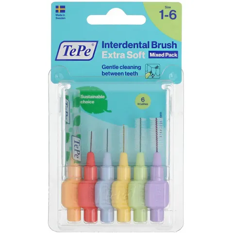 TePe Extra Soft Brossettes interdentaires 1-6 Mix 6 pces – image 3