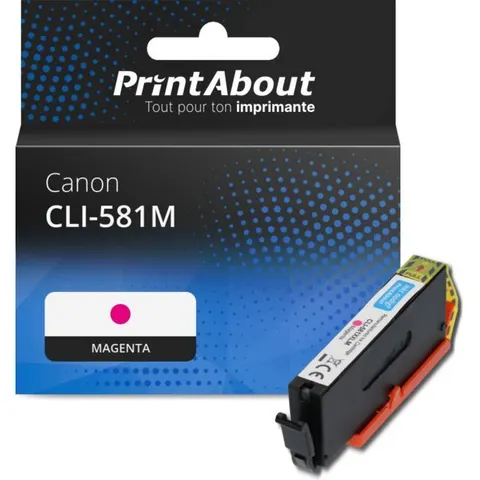 PrintAbout Cartouche compatible Canon CLI-581M Magenta – image 2