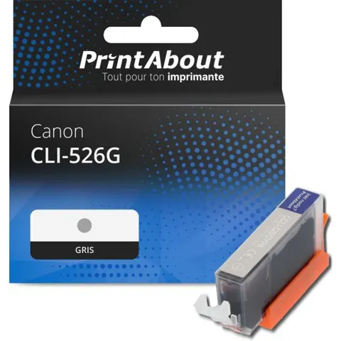 PrintAbout Cartouche compatible Canon CLI-526G - Gris – image 2