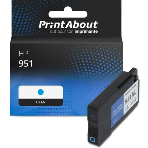 PrintAbout Cartouche compatible HP 951 (CN050AE) - Cyan – image 2