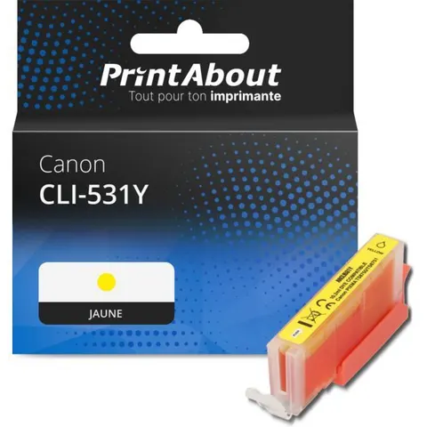PrintAbout Cartouche compatible Canon CLI-531Y - Jaune – CLI531Y – image 2