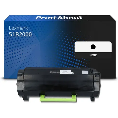 PrintAbout Toner compatible Lexmark 51B2000 (512) - Noir – image 2