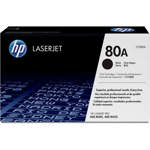 HP 80A (CF280A) - Noir - Toner Noir – image 2