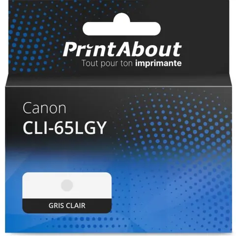 PrintAbout Cartouche compatible Canon CLI-65LGY - Gris clair Gris clair – image 2