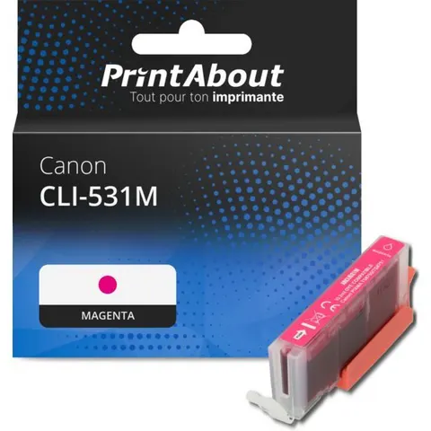 PrintAbout Cartouche compatible Canon CLI-531M - Magenta – CLI531M – image 2