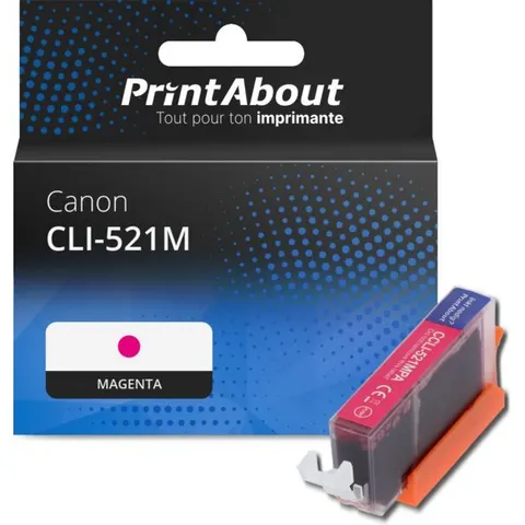 PrintAbout Cartouche compatible Canon CLI-521M - Magenta – CLI521M – image 2