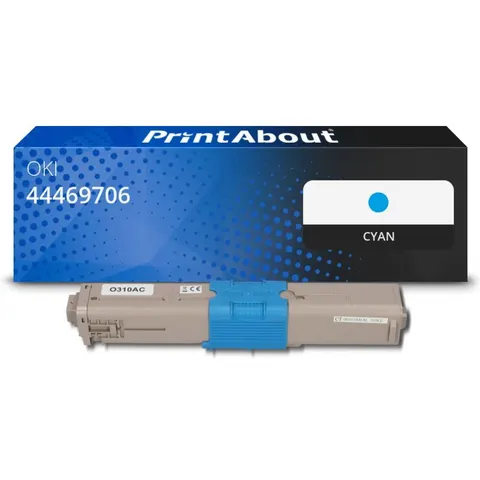 PrintAbout Toner compatible OKI 44469706 - Cyan – image 2